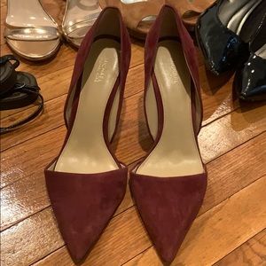 Michael Kors maroon suede heels